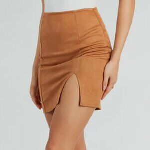Windsor "Fashionista" high waist Faux Suede mini Skirt